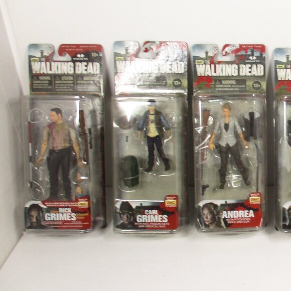 6 Walking Dead Action Figures Series 4  McFarlane Toys Rick Gov Walkers 2013 - Picture 1 of 11